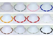 Damen Ketten, Edelsteine und Kristall-Glas-Perlen Halskette 35-60 cm Neu 1 Stück