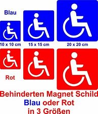 Behinderten Magnetschild  Automagnet Auto Aufkleber Magnet Schild  Rollstuhl