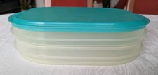 Tupperware Frische-Kabinett-Set 2x700ml+Deckel, durchsichtig-grün,gebr.,rar