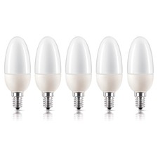 5 x Philips Softone Kerze 5W = 20W E14 Energiesparlampe Sparlampe warm warmweiß 