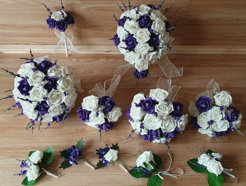 Hochzeit blumen elfenbein lila - hochzeit,