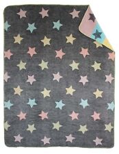 Kuscheldecke 150x200 cm Wohndecke 1,3 kg Baumwollmischung Luxus Sterne bunt Moon