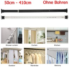 Teleskopstange Duschvorhangstange Klemmstange Spannstange 50-410cm Ohne Bohren