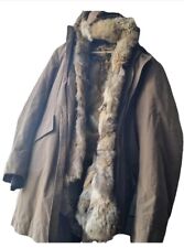 2 Teiliger Hugo Boss Vintage Mantel mit echt Pelz (Coyote)