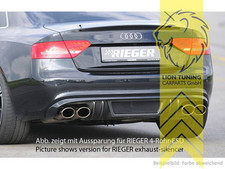 Rieger Heckansatz Heckspoiler Diffusor für Audi A5 B8 Coupe Cabrio S Line 2 Rohr