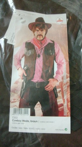 Karneval cowboy weste - karneval,
