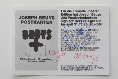 Joseph beuys bestellkarte - :,