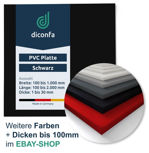 Pvc platte schwarz 20mm - pvc,