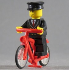  LEGO® City Airport Figur Pilot mit Fahrrad rot Minifigur Flugzeug AIR043 3181