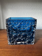 Vase 70er Jahre Blau Bubble