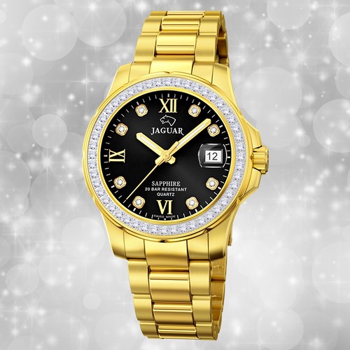 Jaguar damenuhr edelstahl gold - damenuhr,