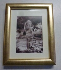 1 Bilderrahmen Holz golden neu ca 19 x 23 cm Ausschnitt ca 10 x 14 cm Casa Deko