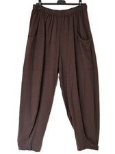 MOONSHINE new! weite Ballon-Hose Stretch-Hose 50-52(4) Baumwolle Taschen choco