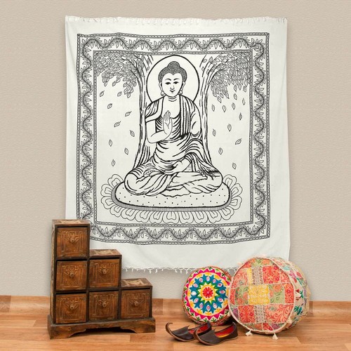 Buddha dekotuch wandbehang - buddha,