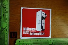 Alter Aufkleber Polizei Kriminalpolizei Polizeipräsident Stadt Berlin Tür-KETTE