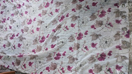 Weiße vorhänge mit rosa - mit,