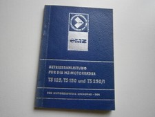 MZ Motorräder TS 125, TS 150, TS 250/1 originale DDR Betriebsanleitung von 1976