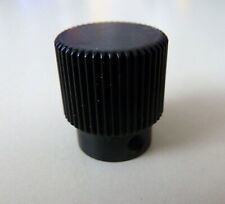 Drehknopf; Bedienknopf Dreh- Knopf, für Welle bis max. 3,5mm, Alu, schwarz