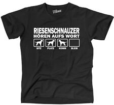 T-Shirt Hunde RIESENSCHNAUZER Hören aufs Wort Siviwonder bis 4XL