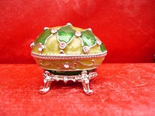 edles Schmuck-Ei_Deckeldose_Metall mit echten Swarovski Steinen__emailiert ____!