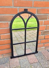 alter Wandspiegel um 1920 aus Gusseisen - Stallfenster fachmännisch verspiegelt