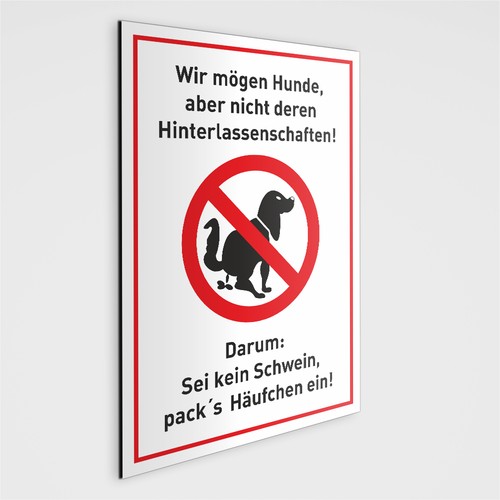 Hundekot schild sei kein - schild,
