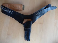WESTERN Revolvergurt schwarz max. Länge 80cm 1 Holster
