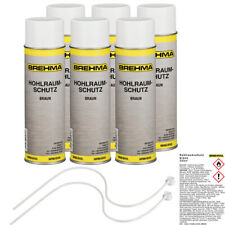 6x BREHMA Hohlraumversiegelung Hohlraumschutz Spray 500ml braun Wachs Sonde