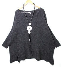 Moonshine Pullover 48 50 52  Oversize  Lagenlook  Anthrazit Neu