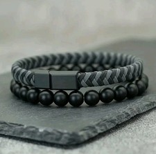 PU-Lederarmband Set Herren -