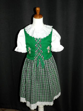 ** Edelweiss**  Kinder Trachtenkleid  grün Gr. 110 / 116  ,  neu