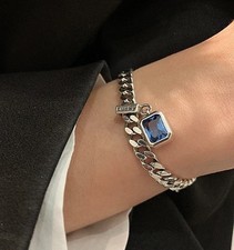 Edles BETTEL ARMBAND 925 SILBER Charm Zirkonia PANZER ARMKETTE Armreif Anhänger