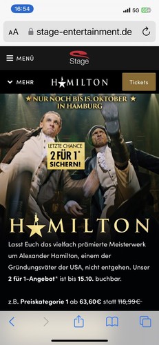 Musical tickets hamburg - musical,