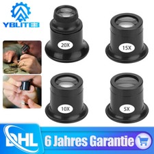 Uhrmacherlupe Set 5x 10x 15x 20x Augenlupe Schmuck Lupe Juwelier Lupenbrille