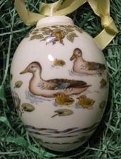 Hutschenreuther Das Ei 1989  Jahresei  Enten year egg Osterei Ei eastern OVP