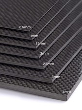 Carbon platte 2mm - carbon, 0,2mm