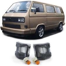 Schwarze Blinker Smoke Paar Links Rechts für VW T3 Bus Kasten Transporter 79-92