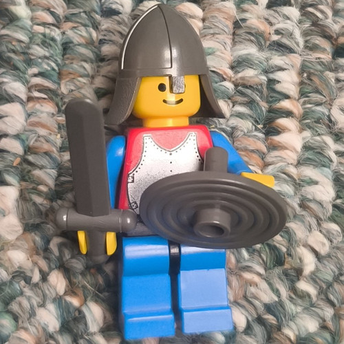Lego ritter minifigur - minifigur, blau/rot