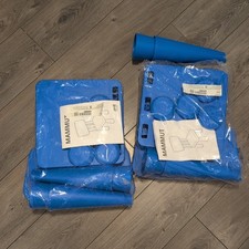 Paar Ikea Mammut blau Stühle