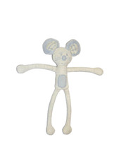 Stofftier weiß & blau MAUS