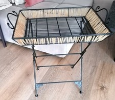 Serviertisch, Beistelltisch, Eisen mit Perlen , Antik, klappbar