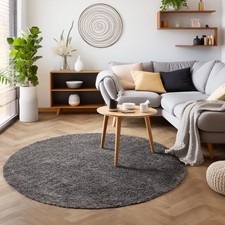 Einfarbig Hochflor Runder