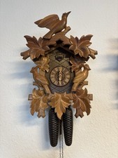 (Video) Alte große Kuckucksuhr Holz Mit Nachtabschaltung Mechanisch