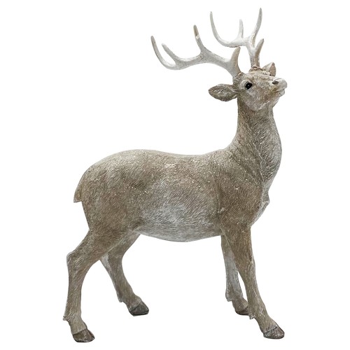 Hirsch glitzer beige tischdeko - hirsch,