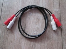 Audio-Kabel :  Chinch auf Chinch  /  genau 80 cm. Länge