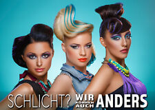 Aufkleber / Plakat Friseur Beauty Salon Werbung versch. Din-Formate Haircolor 3