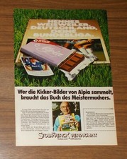 Seltene Werbung ALPIA Schokolade Hennes Weisweiler Kicker-Bilder #1 1978