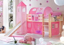 Hochbett mit Rutsche und Turm