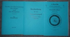 Dienstvorschrift Höhenschreiber 1939 & Plath Dreiecksrechner DR2 & Sonnenkompaß 