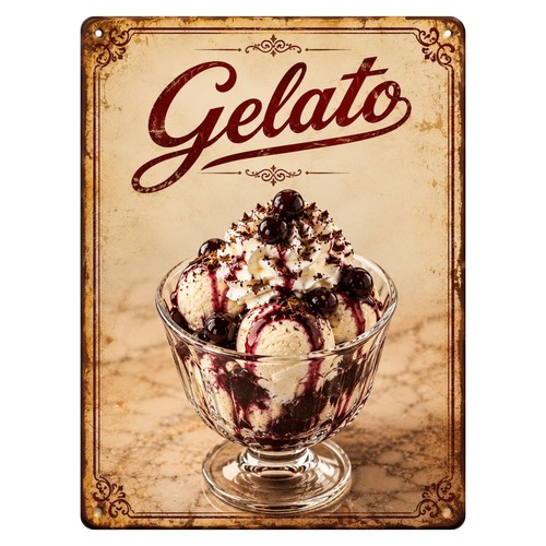 Blechschild 20x30cm gelato - 20x30cm,